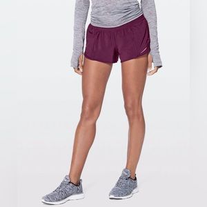 Lululemon Hotty Hot Short II *2.5” in Dark Magenta size 4